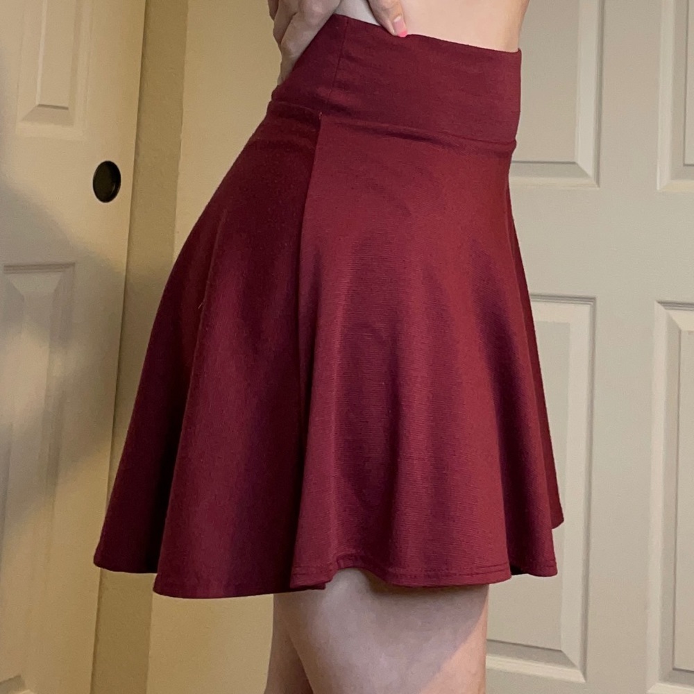 Full Tilt Burgundy Skater Skirt